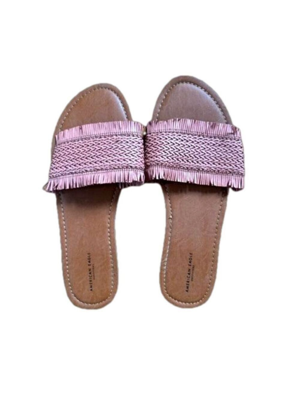 American Eagle AE Braided Fringe Slide Sandals